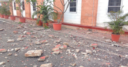 Plaster collapses near Ashok Stambh in Secretariat